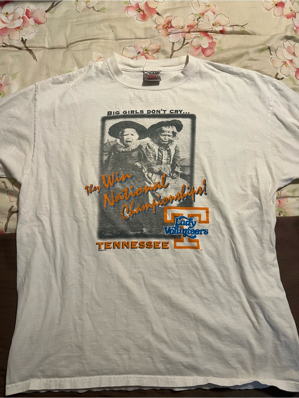 Oneita Tennessee Volunteers T-Shirt Womens XL "Big Girls Don't Cry.."